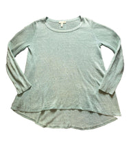 Load image into Gallery viewer, Eileen Fisher Sweater Womens Small Green 100% Linen Oversized Tunic Open Knit