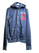 Load image into Gallery viewer, VTG Abercrombie & Fitch Sweatshirt Adult Extra Large Navy Blue Hoodie Snaps Mens