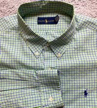 Load image into Gallery viewer, Ralph Lauren Shirt Adult Extra Large Green Purple Checkered Button Up Casual Men