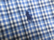 Load image into Gallery viewer, Ralph Lauren Shirt Adult XLT Extra Large Tall Blue Gingham Checkered Stretch Men