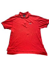 Load image into Gallery viewer, VTG Adidas Shirt Adult Extra Large Red Black Preppy Three Stripes Logo Polo Mens