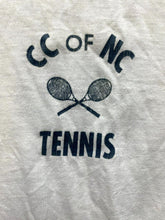Load image into Gallery viewer, VTG Tennis Shirt Adult Large White Ringer CC of NC Single Stitch USA 70s Mens