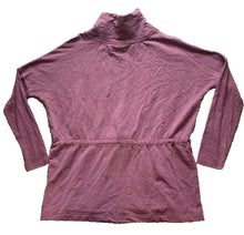 Load image into Gallery viewer, Athleta Sweatshirt Womens Medium Purple Cowl Cinch Neck Oversized Spandex Modal