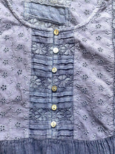 Load image into Gallery viewer, Lucky Brand Shirt Womens Extra Large Navy Blue Boho Hippie Eyelet Ladies