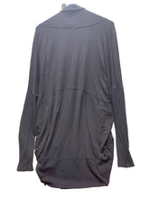 Load image into Gallery viewer, Athleta Sweater Womens Medium Black Tunic Open Front Cardigan Spandex Oversized