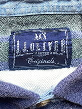 Load image into Gallery viewer, VTG JJ Oliver Shirt Adult Extra Large Navy Maroon Rugby Golf Polo 90s Mens