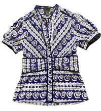 Load image into Gallery viewer, Anthropology FEI Shirt Womens 4 Small Boho Peasant Button Up Blouse Silk Ladies