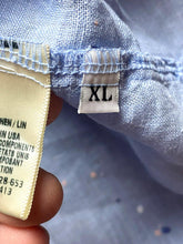 Load image into Gallery viewer, Bella Dahl Shirt Womens Extra Large Blue Button Up 100% Linen Oversized Blouse