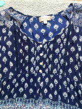 Load image into Gallery viewer, Anthropologie Altar'd State Dress Womens Small Blue Paisley Boho Lagenlook Rayon