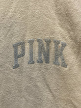 Load image into Gallery viewer, Victoria's Secret PINK Shirt Womens Large Beige Oversized Flowy Cropped Ladies