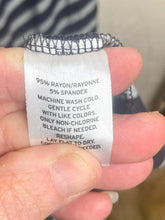 Load image into Gallery viewer, Caslon Dress Womens Large Navy Gray Sundress Lagenlook Maxi Rayon Spandex