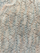 Load image into Gallery viewer, Soft Surroundings Sweater Womens Medium Peach Gray Open Knit Acrylic Nylon Lady