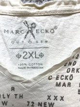 Load image into Gallery viewer, Marc Ecko Shirt Adult 2XL XXL Cut & Sew Streetwear Skater AOP TEXT Spell Out Men