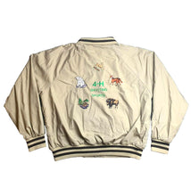 Load image into Gallery viewer, VTG 4H Shooting Jacket Adult Extra Large Tan Windbreaker 4H Embroidered Mens