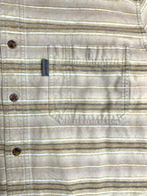 Load image into Gallery viewer, Woolrich Shirt Adult Medium Tan Barley Blanket Stripes Button Up Casual Mens