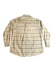 Load image into Gallery viewer, Woolrich Shirt Adult Medium Tan Barley Blanket Stripes Button Up Casual Mens