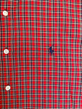 Load image into Gallery viewer, Ralph Lauren Shirt Adult Large Red Plaid Button Up Blake Blue Pony Casual Mens