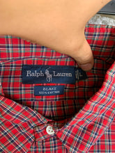 Load image into Gallery viewer, Ralph Lauren Shirt Adult Large Red Plaid Button Up Blake Blue Pony Casual Mens