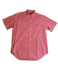 Load image into Gallery viewer, Ralph Lauren Shirt Adult Large Red Blue Button Up Blake Blue Pony Casual Mens