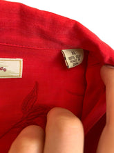 Load image into Gallery viewer, Tommy Bahama Shirt Adult Extra Large Red Button Up 100% Silk Hawaiian Camp Mens