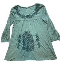 Load image into Gallery viewer, Garnet Hill Shirt Womens Extra Small Tunic Boho Folkloric Embroidered Peasant