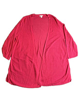 Load image into Gallery viewer, J Jill Sweater Women Extra Large Red Open Front Cardigan Tunic Flowy Lightweight