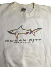 Load image into Gallery viewer, VTG Ocean City Maryland Sweatshirt Adult Extra Large Rainbow Shark 90s Mens