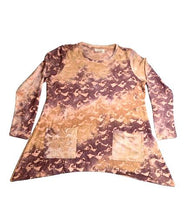 Load image into Gallery viewer, LOGO by Lori Goldstein Shirt Womens Large Lagenlook Oversized Jacquard Tunic