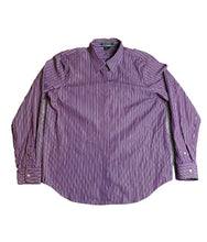 Load image into Gallery viewer, Lauren Ralph Lauren Shirt Adult Large Purple Striped Button Up LRL Casual Mens