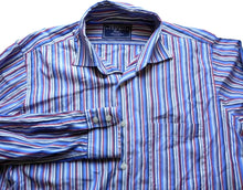 Load image into Gallery viewer, Charles Tyrwhitt Shirt Adult Large Button Up Long Sleeve Rainbow Striped Mens