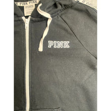 Load image into Gallery viewer, Victoria Secret Pink Sweatshirt Womens Small Black Hoodie Sweater Full Zip Lady