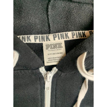 Load image into Gallery viewer, Victoria Secret Pink Sweatshirt Womens Small Black Hoodie Sweater Full Zip Lady