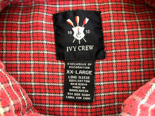 Load image into Gallery viewer, Ivy Crew Shirt Adult 2XL XXL Button Up Long Sleeve Casual Camp Plaid Mens