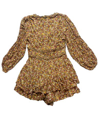 Load image into Gallery viewer, Anthropologie Altar’d State Romper Womens Large AOP Flower Boho Tiered Peasant