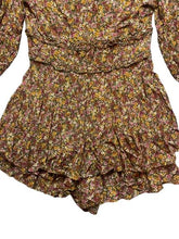 Load image into Gallery viewer, Anthropologie Altar’d State Romper Womens Large AOP Flower Boho Tiered Peasant