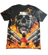 Load image into Gallery viewer, Mac Tools Shirt Adult Extra Large Black AOP Flame Engine Skull Grunge Goth Mens
