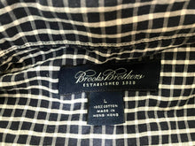 Load image into Gallery viewer, Brooks Brothers Shirt Adult Large Navy White Checkered Button Up Casual Mens