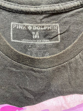 Load image into Gallery viewer, Pink Dolphin Shirt Adult Medium Black Art Artsy Wave Streetwear Japanese Mens