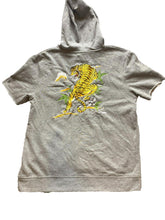 Load image into Gallery viewer, Carbon Sweatshirt Adult Medium Japanese Art Tiger Skull Hoodie Embroidery Mens