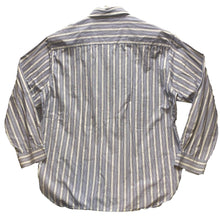 Load image into Gallery viewer, Armani Exchange Shirt Adult Large Blue Striped Button Up Casual Pocket A/X Mens