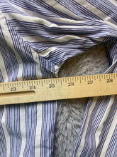 Load image into Gallery viewer, Armani Exchange Shirt Adult Large Blue Striped Button Up Casual Pocket A/X Mens