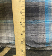 Load image into Gallery viewer, STOIC Shirt Adult Large Gray Blue Button Up Flannel Plaid Pocket Shacket Mens