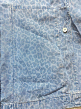 Load image into Gallery viewer, Soft Surroundings Shirt Womens Extra Large Blue Leopard Tencel Oversized Tunic