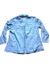 Load image into Gallery viewer, Soft Surroundings Shirt Womens Extra Large Blue Leopard Tencel Oversized Tunic