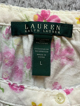 Load image into Gallery viewer, Lauren Ralph Lauren Night Gown Womens Large Ivory Pink AOP Flower Grandmacore