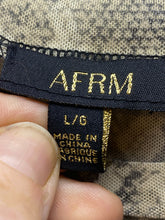 Load image into Gallery viewer, AFRM Shirt Womens Large Snakes Skin Animal Print Spandex Stretch Pullover Ladies