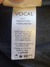 Load image into Gallery viewer, Vocal Sweater Womens Black Large Bling Angel Wings Hooded Streetwear NWOT