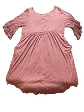Load image into Gallery viewer, Emerald Dress Womens 1X Mauve Flare Crossover Strap Rayon Spandex Lagenlook Lady