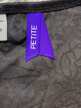 Load image into Gallery viewer, Catherines Shirt Womens 1XWP Black Velvet AOP Floral Boho Nylon Spandex Petite