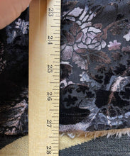 Load image into Gallery viewer, Catherines Shirt Womens 1XWP Black Velvet AOP Floral Boho Nylon Spandex Petite